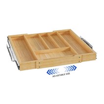 LOCVCDA 확장 가능한 풀아웃 캐비닛 오거나이저 41.4~65.8cm x 55.9cm16.3~25.9인치 22인치 너비 조절 목재 선반 주방용 나무 서랍 보관 선반스타일 11, Style 1_1 Pack