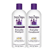 Fairy Tales 데일리 클렌징 에브리데이 키즈 샴푸 + 컨디셔너 세트 부드러운 천연 디파이닝 및 엉킴 없음 보습 수분 공급 포뮬러 파라벤 프리 946 4ml(32온스) 미국직