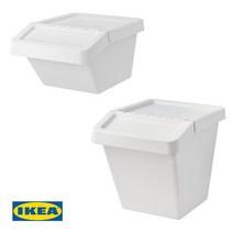 [이케아/무료배송] ORTERA 소르테라분리수거함+뚜껑 화이트 37L / 60L
