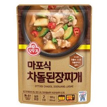 오뚜기 마포식 차돌 된장찌개 500g 1개 즉석국 야외캠핑 간편식 찌개, 10개