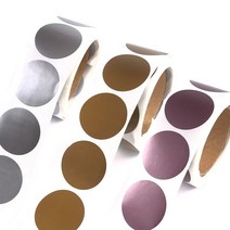 2.5cm 원형 스크레치 스티커_1롤 동전긁기 쿠폰테이프, 원형실버