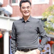 중년남성 춘추용 긴팔티 데일리 카라넥 티셔츠 빅사이즈 SFW