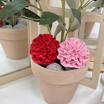 카네이션 석고 방향제 어버이날 스승의날 선물 답례품, 빨강, 플라워샵
