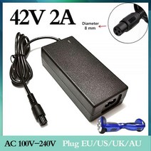 전기 자전거 부품 42V 2A 범용 배터리 충전기 호버 보드 스마트 밸런스 36V 전력 스쿠터 어댑터 충전기 EU / US, UK