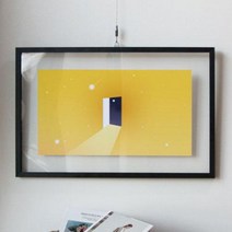 [바보사랑] 투명액자58CmX38Cm_풍수인테리어노랑우주, 프레임선택:화이트