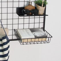 메쉬망바구니 휀스망 네트망 철망 철재 수납 벽걸이, 블랙