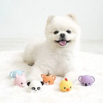 강아지 장난감 패리스독 동글이 애니멀 라텍스토이 색상임의배송