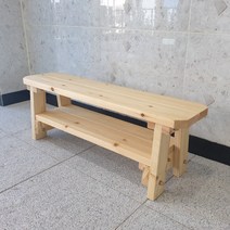 파인힐 예쁜 나무 원목 식탁 카페 벤치 의자, 3인(1800mm), 무도색