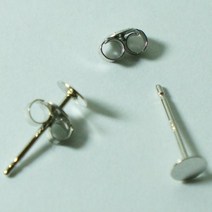 벨라몰/ 순은 티포스트 귀걸이 백금/OR도금 4mm 1조(2세트)