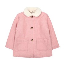 BONTON 퍼 카라 핑크 코트BTW21CC25N