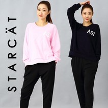 스타캣 필라테스복 필라테스운동복 루즈핏맨투맨 YOPT51H1