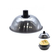 스텐 업소용 계란찜 덮게 130x65mm (손잡이20mm)