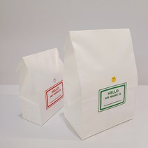 무지 페이퍼백 10p 화이트 종이봉투 선물 포장 구디백, 크라프트 / S -10장
