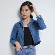 FANSYLI 여성 데님자켓 봄가을 점퍼여자 숏상의 코트 청자켓 261호