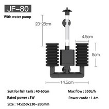 SUNSUN JF-80 JF-120 3 In 1 필터 수조 물 재활용 시스템 펌프가있는 수족관, 01 JF-80, 01 JF-80