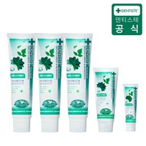 [공식몰] 덴티스테 플러스화이트 브리즈민트 치약 무불소 무색소 구취제거, 브리즈민트 5개 160gX3 60gX1 20gX1
