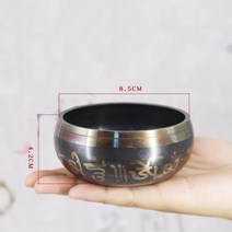 놋그릇세트 놋그릇 세척 방자유기그릇세트 구리 제작 금테 요가 노래 그릇 불교 티베트 차크라 명상, [01] 8.5