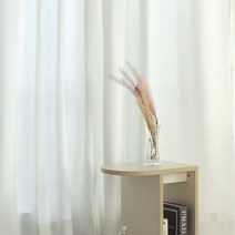 아망떼 플레인 나비주름 화이트 암막커튼210x235