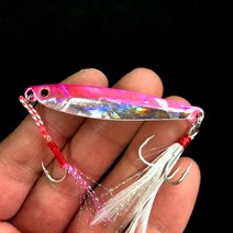 낚시 글로우 지그 15g/5.5cm 7g/10g/20g/25g 베이트 루어 해안 캐스트 미끼 금속 인공 1 개 판매, 7g, 07 J Pink_03 10g