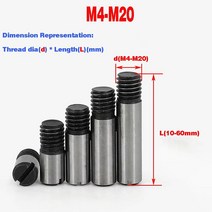 외부 나사 원통형 핀 스플릿 테일 원통형 핀 샤프트 M4-M20