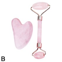 2 개/대 얼굴 마사지 롤러 Gua Sha 돌 마사지 롤러 Gua Sha 돌 마사지 도구, 02 B