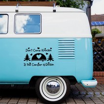 캠핑카가 록인 대형 캐러밴 스티커 캠핑카 RV 트럭 데칼 말상자 자동차 밴 데칼, 빨간+50X31CM