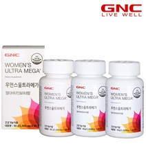 [GNC]우먼스울트라메가 멀티비타민 앤 미네랄 (90정) 45일분x3병