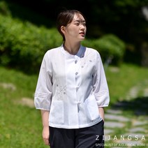 [5122] 폴리 마 자수 저고리 여자생활한복 여름개량한복 패션한복 감성한복 데일리한복 에콜로지 사찰복 수련복 법복 절복 승복 템플스테이 지장사