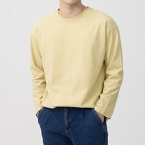스타일에스 남자 오버핏 봄 가을 무지 싱글 긴팔 티셔츠 라운드 긴팔티 13color