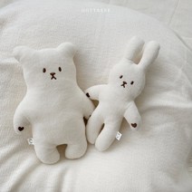 콩알옹알 곰돌이 토끼 오가닉 애착인형 소근육 발달인형 신생아 선물 아기 인형 출산선물, 베어