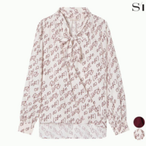 SI SI 레터 사선 블루종 블라우스_K SDB2419