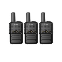1/2/3 피스 미니 소형 워키 토키 태블릿 Freetalk 전화 노트북 핸드폰 패드 장난감 1 ~ 5Km UHF 선물 양방, 12 Black x 3_02 American
