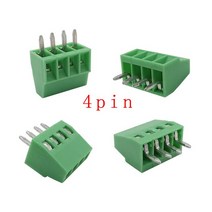 전기커넥터 10Pcs 녹색 2P 4Pin 피치 2.54mm PCB 나사 고정 터미널 블록 커넥터 0.1 스크류 26-18AWG 케이, 03 4Pin