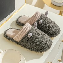 면 슬리퍼 여자 겨울 귀엽다 거실 실내 보온 커플 털 털 슬리퍼 남자 가정용 가을 겨울 도매