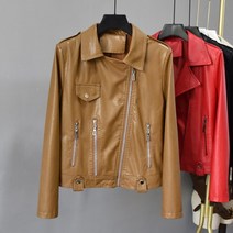 가죽 정장 칼라 허리핏 마젠타 레드 긴팔 워싱 여성린넨자켓 여성자켓 라운드PU자켓 PU자켓 봄여성자켓 여자PU자켓코디