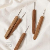 대나무 코바늘 세트 모사용 레이스 용 마크라메 재료 모던 키링 깃털 트리 월행잉