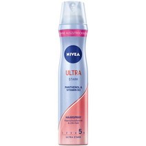 독일니베아 미국 영국 독일산 니베아크림 울트라 스트롱 헤어스프레이250ml 판테놀 비타민 B3 스타일링 스프레이 24시 되는 적인 헤어스프레이, 단일수량