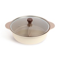 키친웰 세라믹 반반 IH 냄비 KitchenWell, 28cm 세라믹 IH 반반냄비 네이비, 1개