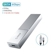 가성비 ORICO-USB4.0 M.2 NVMe SSD 인클로저 40Gbps PCIe3.0x4 알루미늄 케이스 썬더볼트 3 4 USB4 와 호환 가능 화웨이 메이트북 14 용, [13] SATA-6Gbps-Silver, 한개옵션1