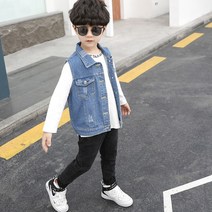 재한 아동 데님 베스트 [2422]