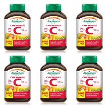자미에슨 비타민 C 츄어블 500mg 열대과일맛 120 카운트, 6개