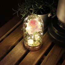 아트박스/비아케이스튜디오 트윙클 핑크 로즈돔 LED 무드등, 본품