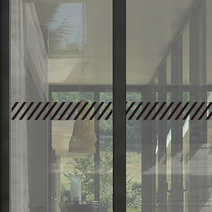 더굿데이 유리문띠스티커 유리문띠장 띠시트지 띠장 띠스티커 포인트스티커 컷팅 유리 도어 통유리 창문 안개시트지 골드 컬러 현관문 레터링 스티커, 블랙, 02사선라인띠시트지, 4개