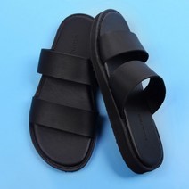 남성 심플 두줄 슬리퍼 남자 여름 신발 조리 발편한 면바지에 어울리는 깔끔한 데일리