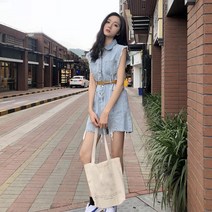 빈티지 스트레이트 데님 점프수트