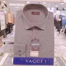 바찌 면혼방 스판 솔리드 슬림핏 긴소매 셔츠 네이비 VD1L1BS516N0