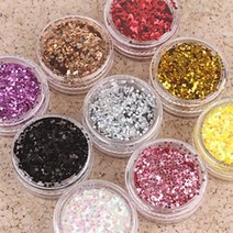 육각필름글리터/니트실/조각원석/미러파우더/테코파츠리필/네일아트재료/네일파츠/스티커/글리터/셀프/데코덴/네일스티커/네일글리터, 육각필름-06(오렌지)