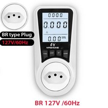 디지털 전력계 220V 110V AC 전기 소비 에너지 미터 EU 플매트 카펫 러그 전력 킬로와트 와트, CHINA, BR 127V 60HZ, 09 BR 127V 60HZ