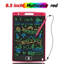 쓰기 보드 그리기 태블릿 LCD 디지털 그래픽 태블릿 전자 필기 패드 어린이 선물, 레드 8.5인치 컬러, 레드 8.5인치 컬러