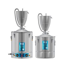 증류기 제조기 제조장치 가정용 음용중류 담금주, 10리터 화재 연소 응축기 모두 304 스테인리스 스틸